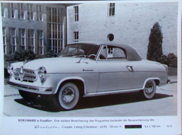 Borgward Isabella Sportcoupe 1955 Factoryphoto (10381)